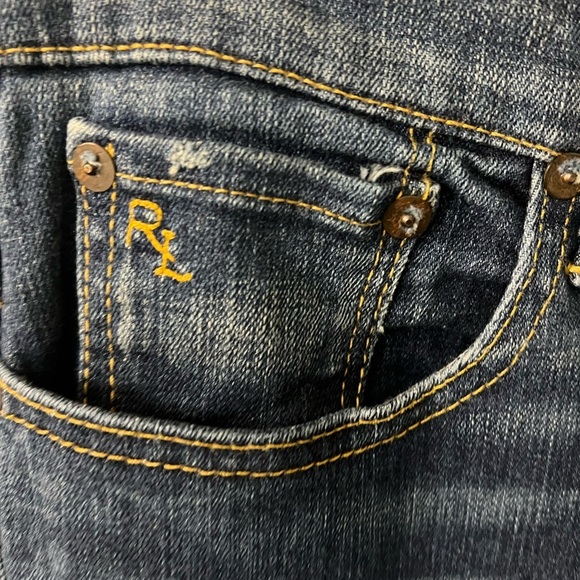 Polo Ralph Lauren Flare cut off Blue Jeans - Picture 4 of 7